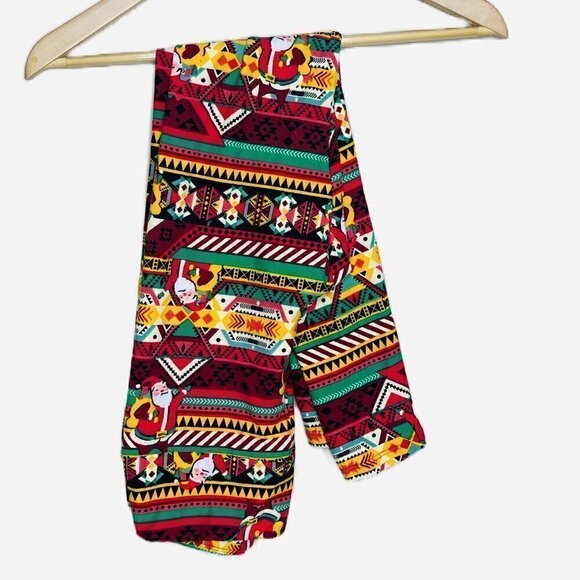 LuLaRoe Pants - LULAROE OS santa christmas leggings